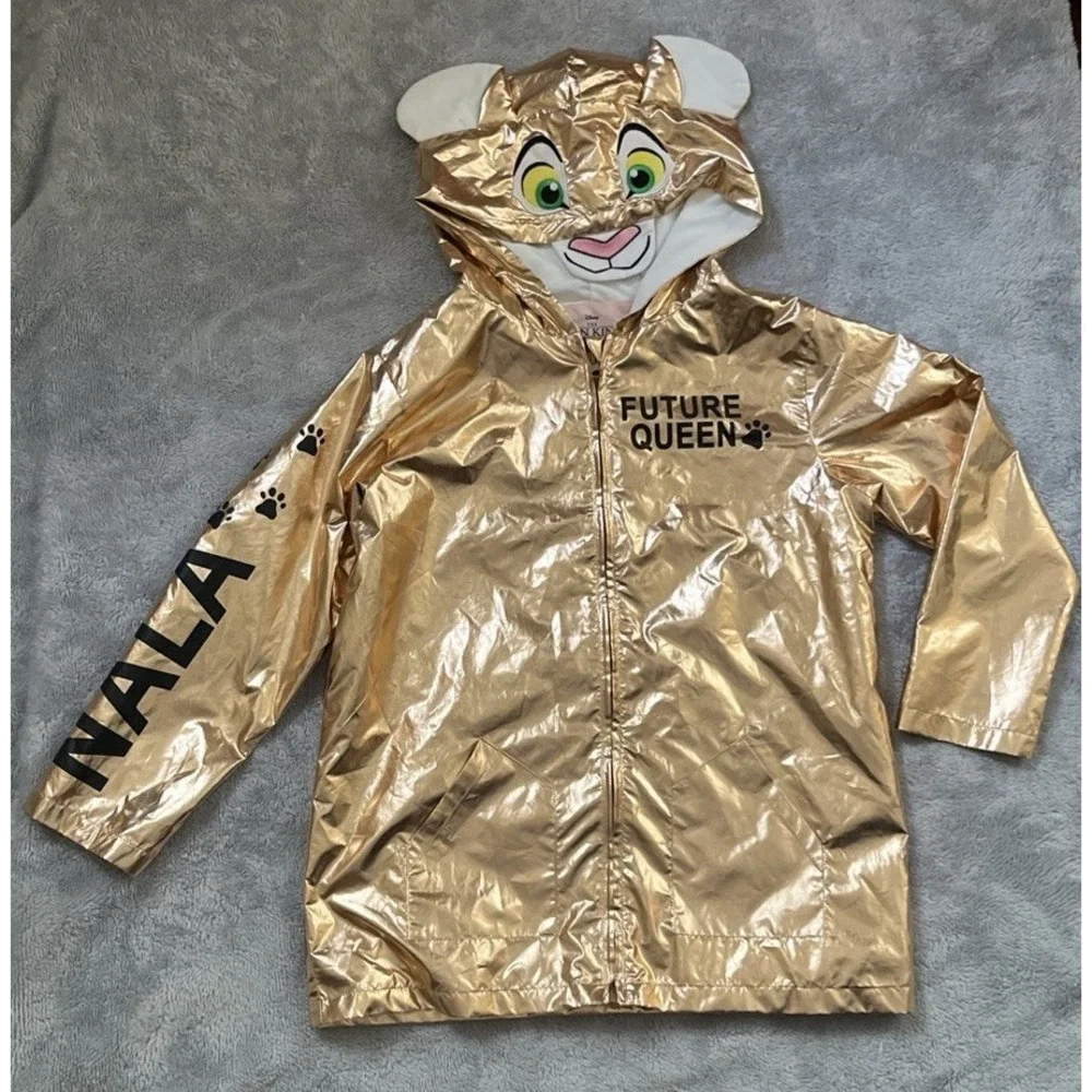 Disney The Lion King Girls Future Queen Nala Hooded Gold Jacket XL 14-16